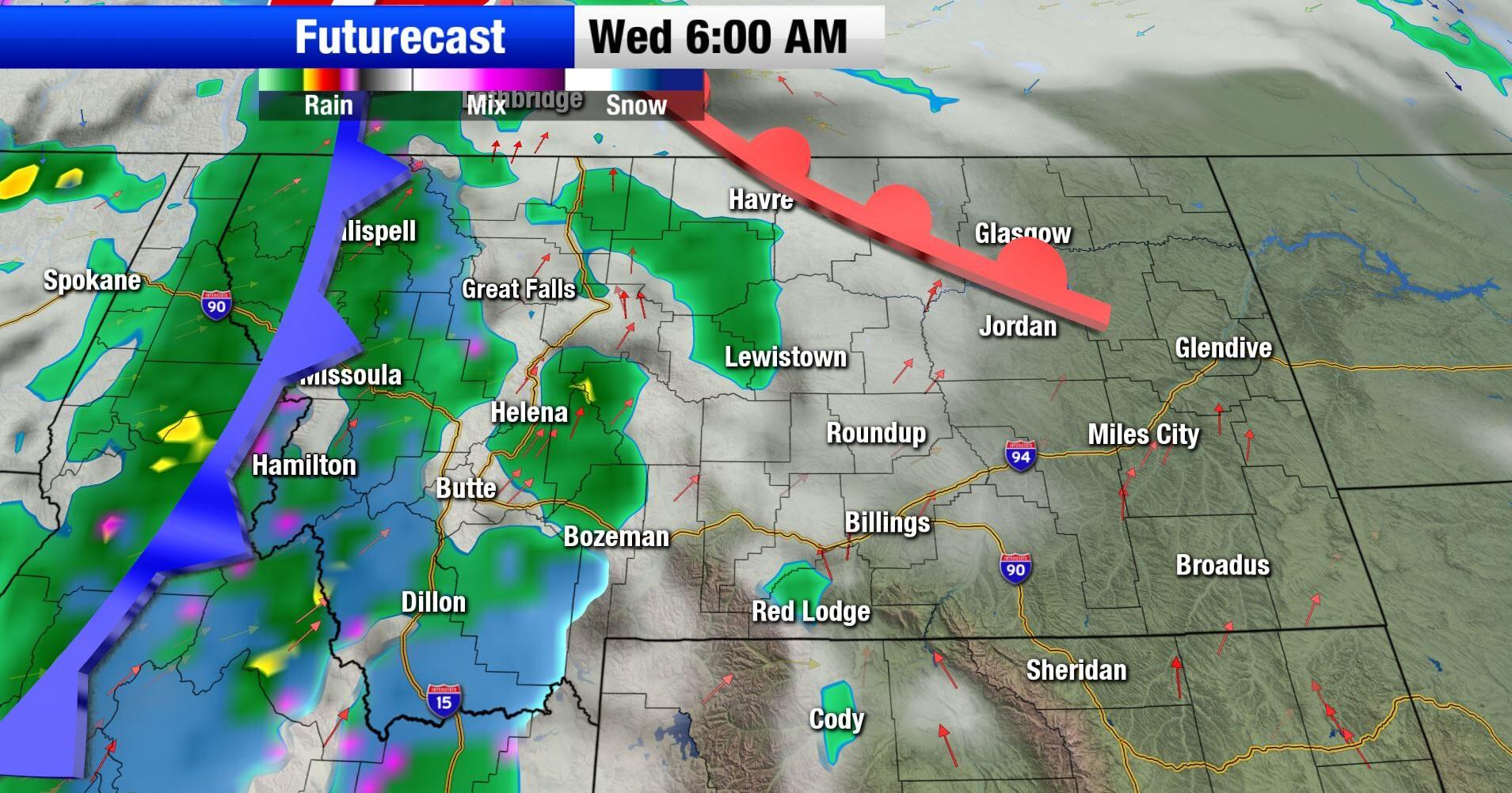 Western MT under Weather Alert as large storm system brings overnight showers and mountain snow - Vimarsana News