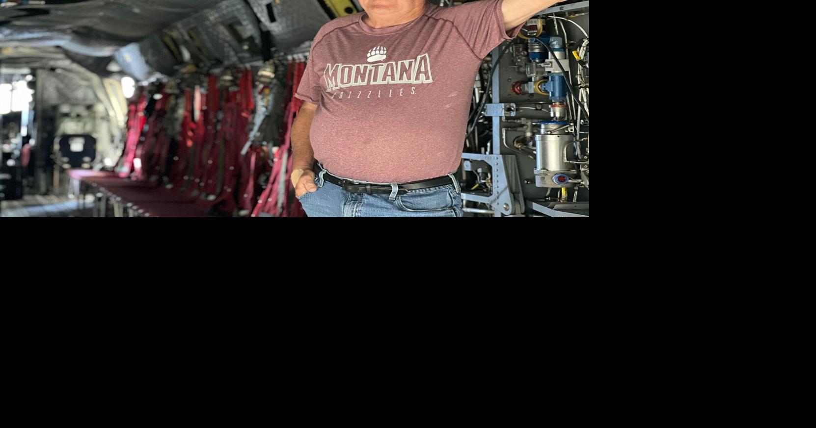 Vietnam vet remembers the past while touring chinook helicopters