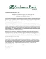 Stockman Bank announces its South Brooks branch in Missoula awarded