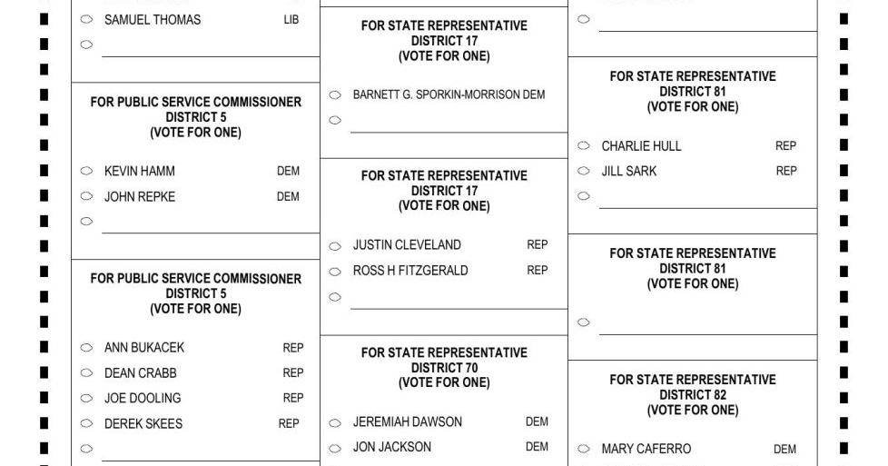 Lewis and Clark County Sample Publican Primary Ballot for the June 7
