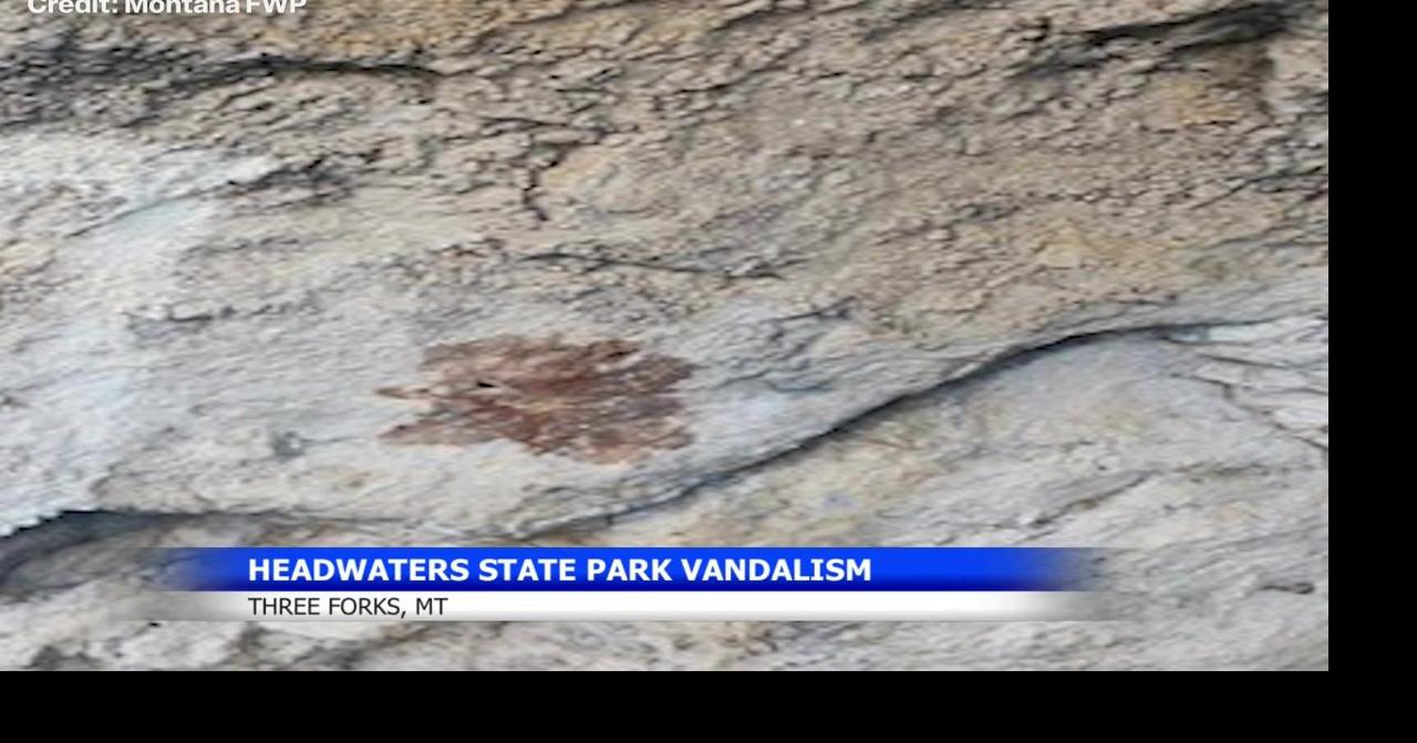 Graffiti damages historic pictograph at Missouri Headwaters State Park