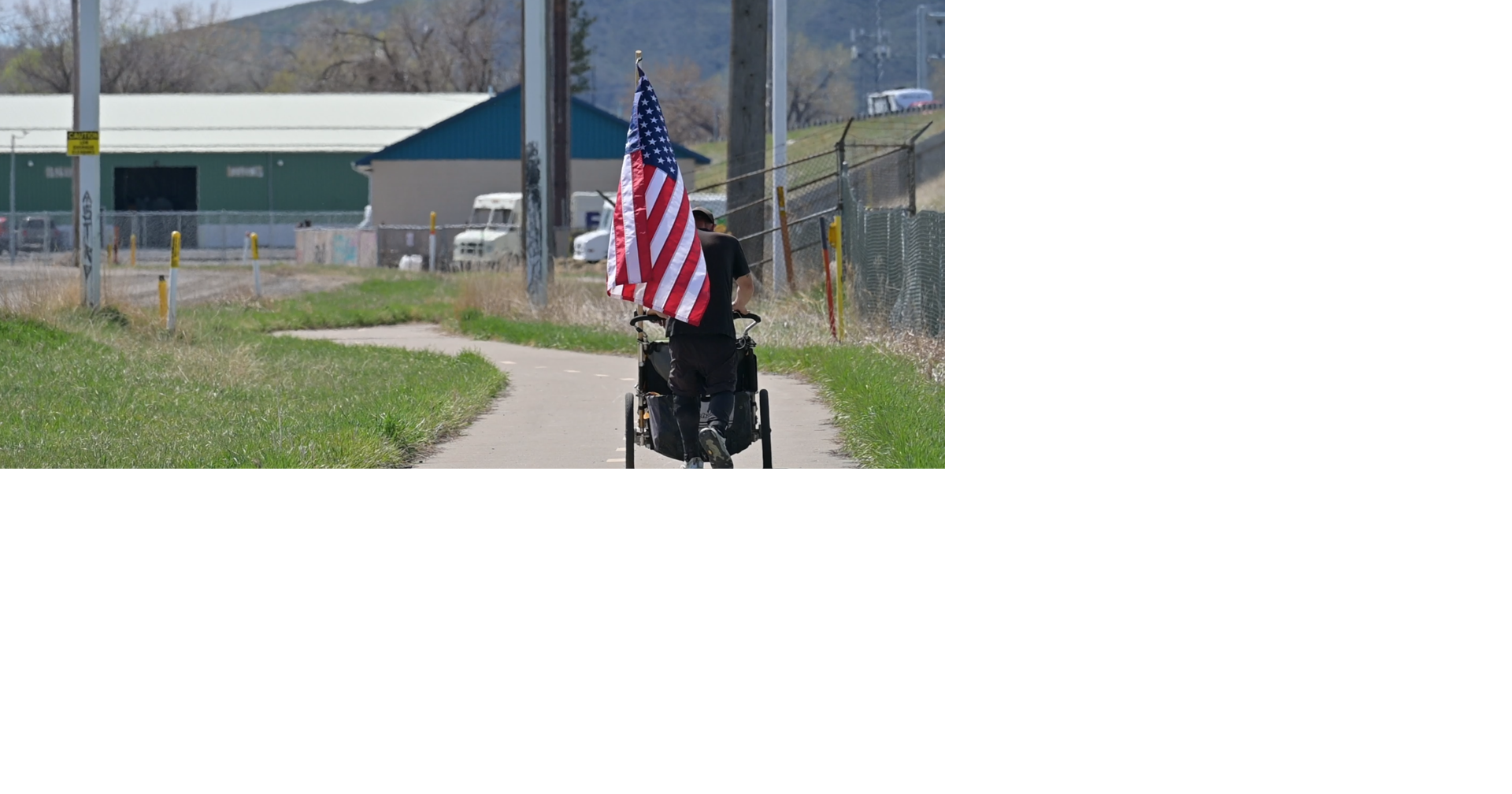 Noah Coughlan passes through Billings on his 5,500 mile cross-country journey across the U.S.