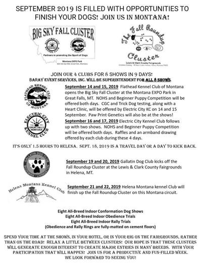 Big Sky Cluster All Breed Dog Show
