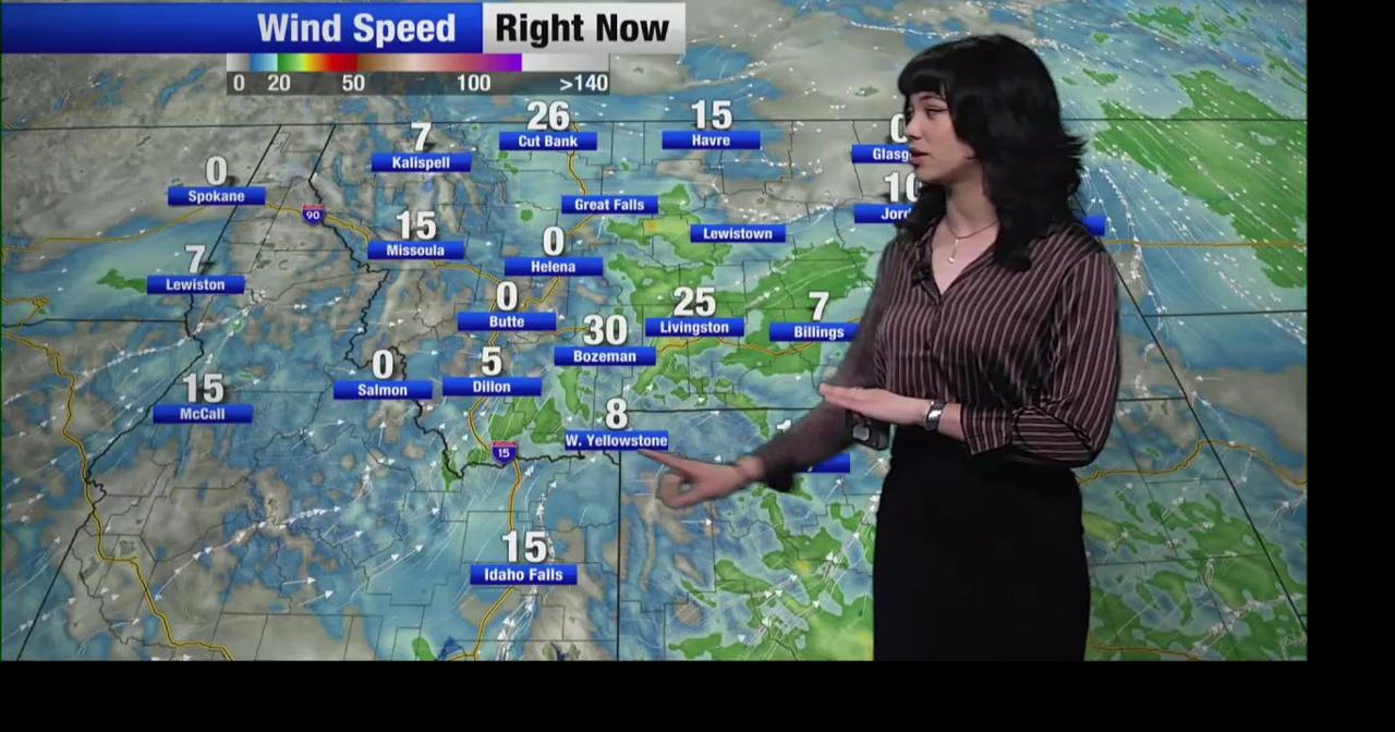 Rain and thunderstorms across Montana