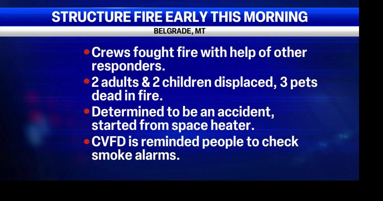 Belgrade fire displaces family after early morning house blaze