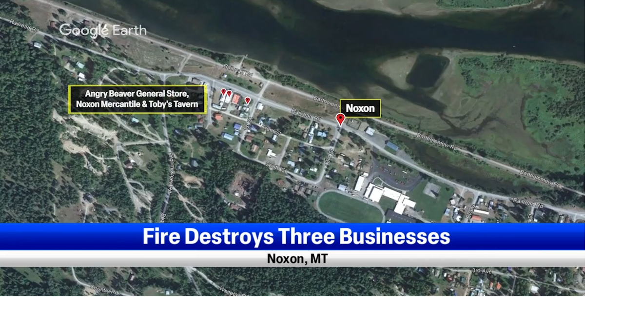 Fire destroys three small businesses in Noxon, Montana