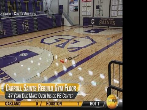 Carroll College Unveils New Gym Floor Inside Pe Center Student
