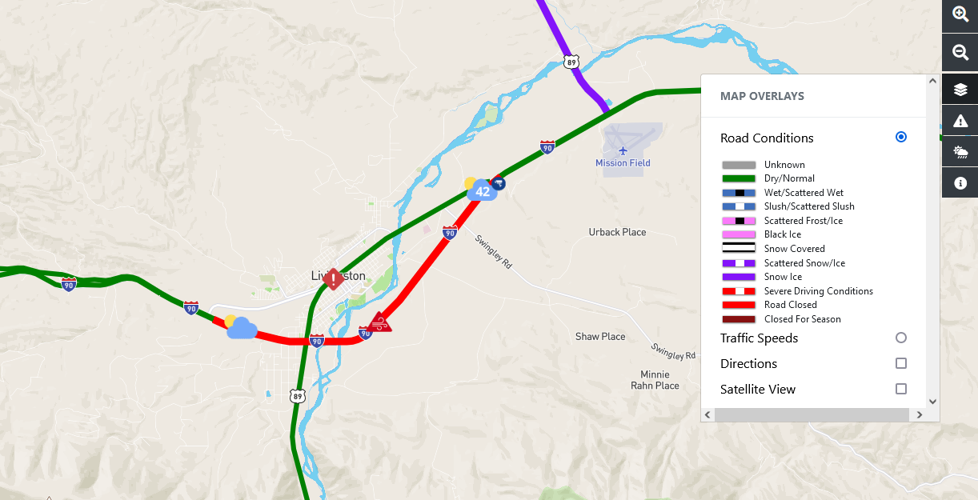 Directions To Interstate 90 I-90 Near Livingston Reopened | Abc Fox Missoula | Montanarightnow.com