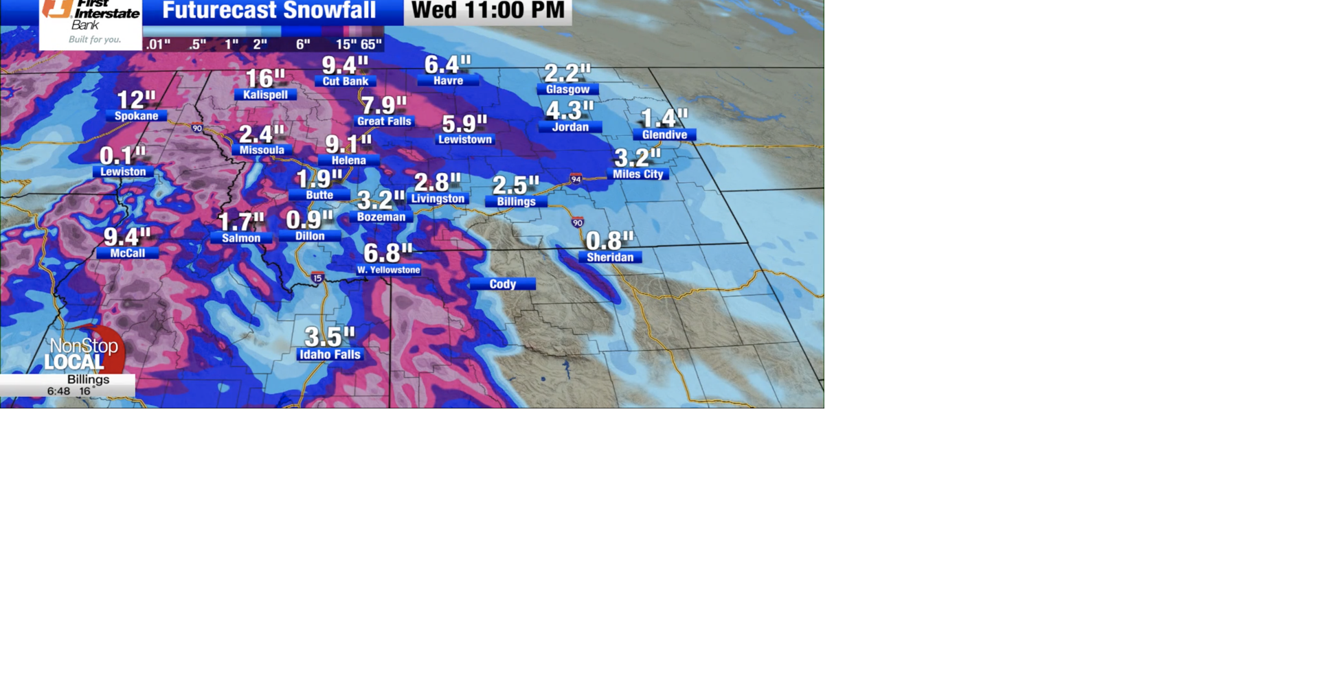 Western, central Montana to receive heavy snowfall throughout the day ...