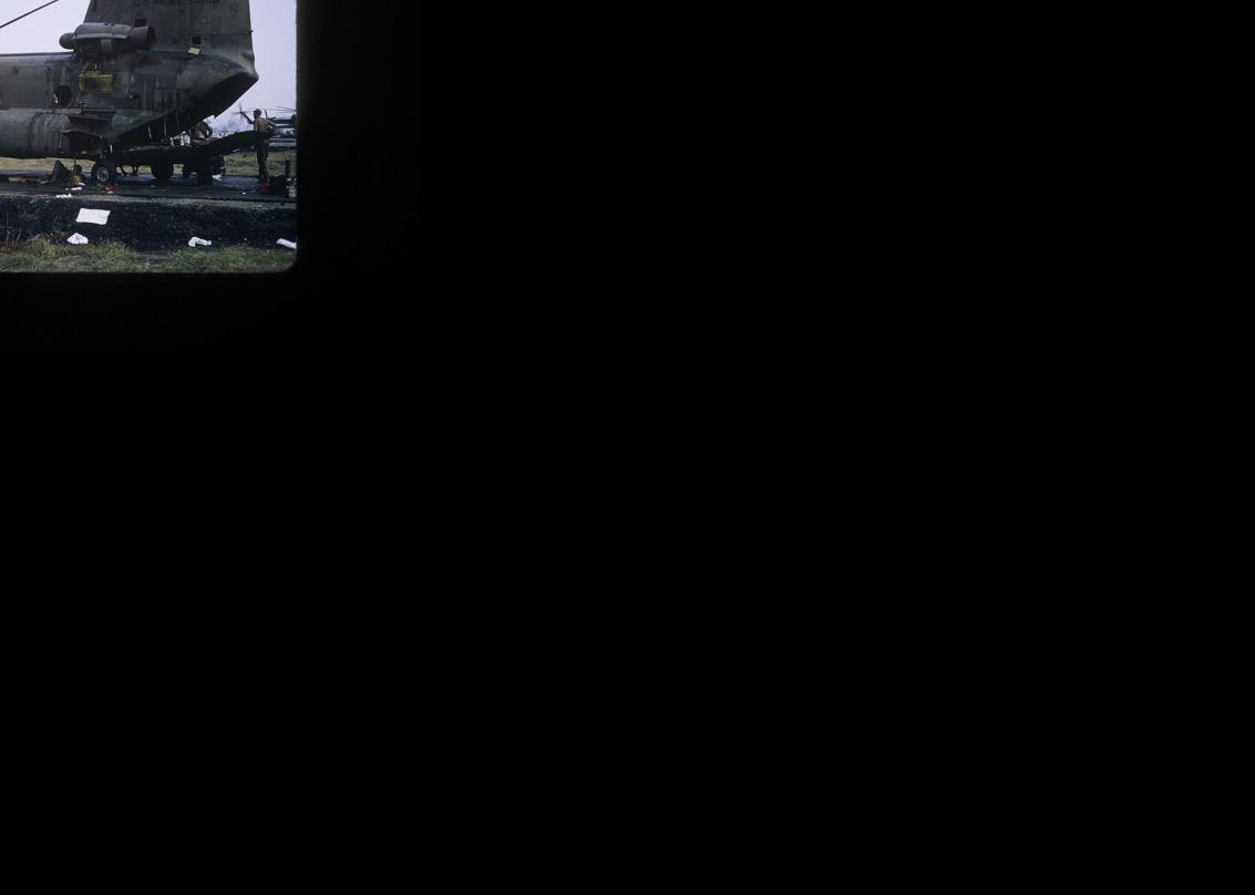 Vietnam vet remembers the past while touring chinook helicopters