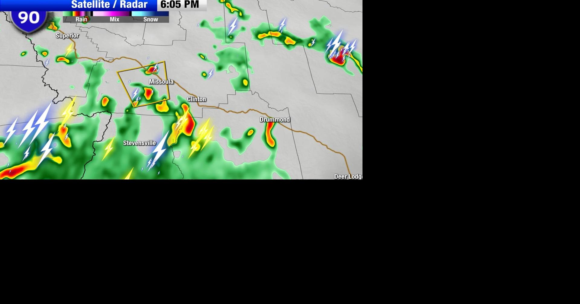 Severe thunderstorm warning issued for southcentral Missoula County ...