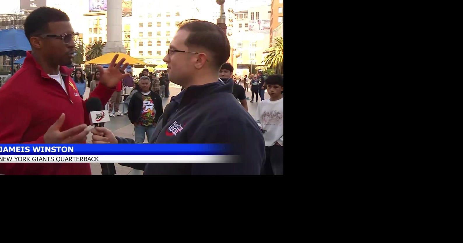 Jameis Winston surprises fans at San Francisco block party with burgers