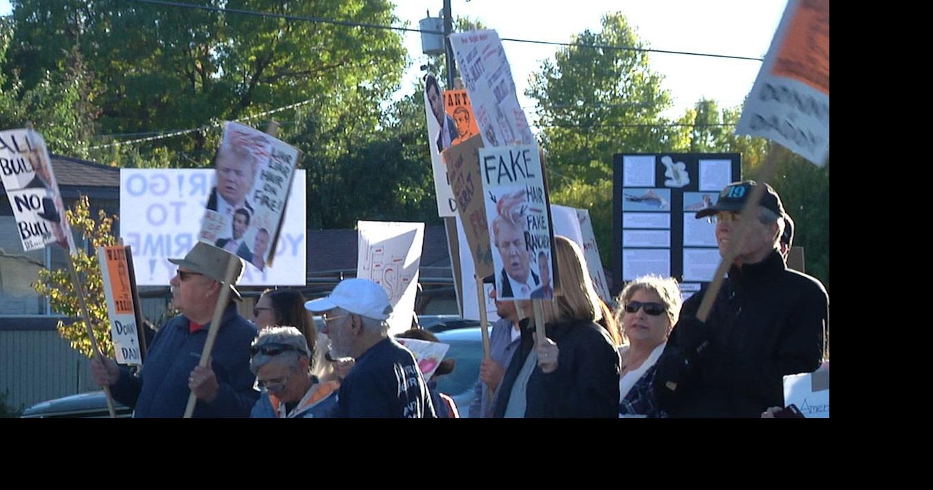 Protests grew tense outside Trump Jr. rally in Bozeman | Montana News ...