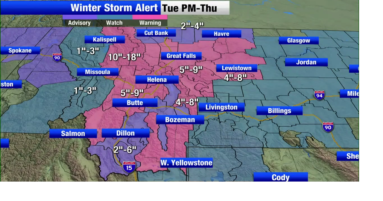 Snow expected Tuesday, winter storm watches and advisories for most of