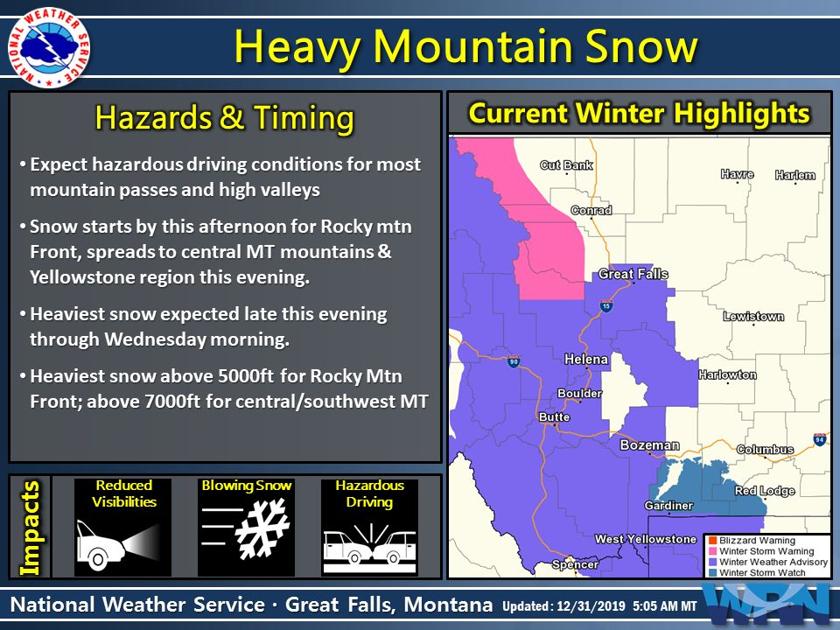 Hazardous Winter Conditions To Impact Travel Through New Year S