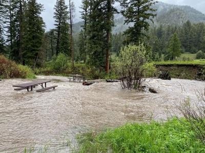 Flooding occurring in areas of Custer Gallatin National Forest