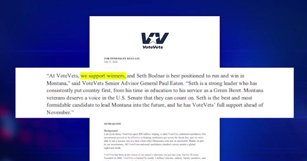 MT Senate race shaken by VoteVets endorsement