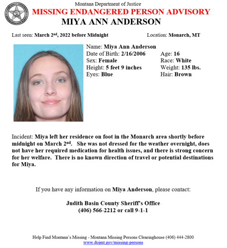 Missing teen last seen leaving her house in the Monarch area found