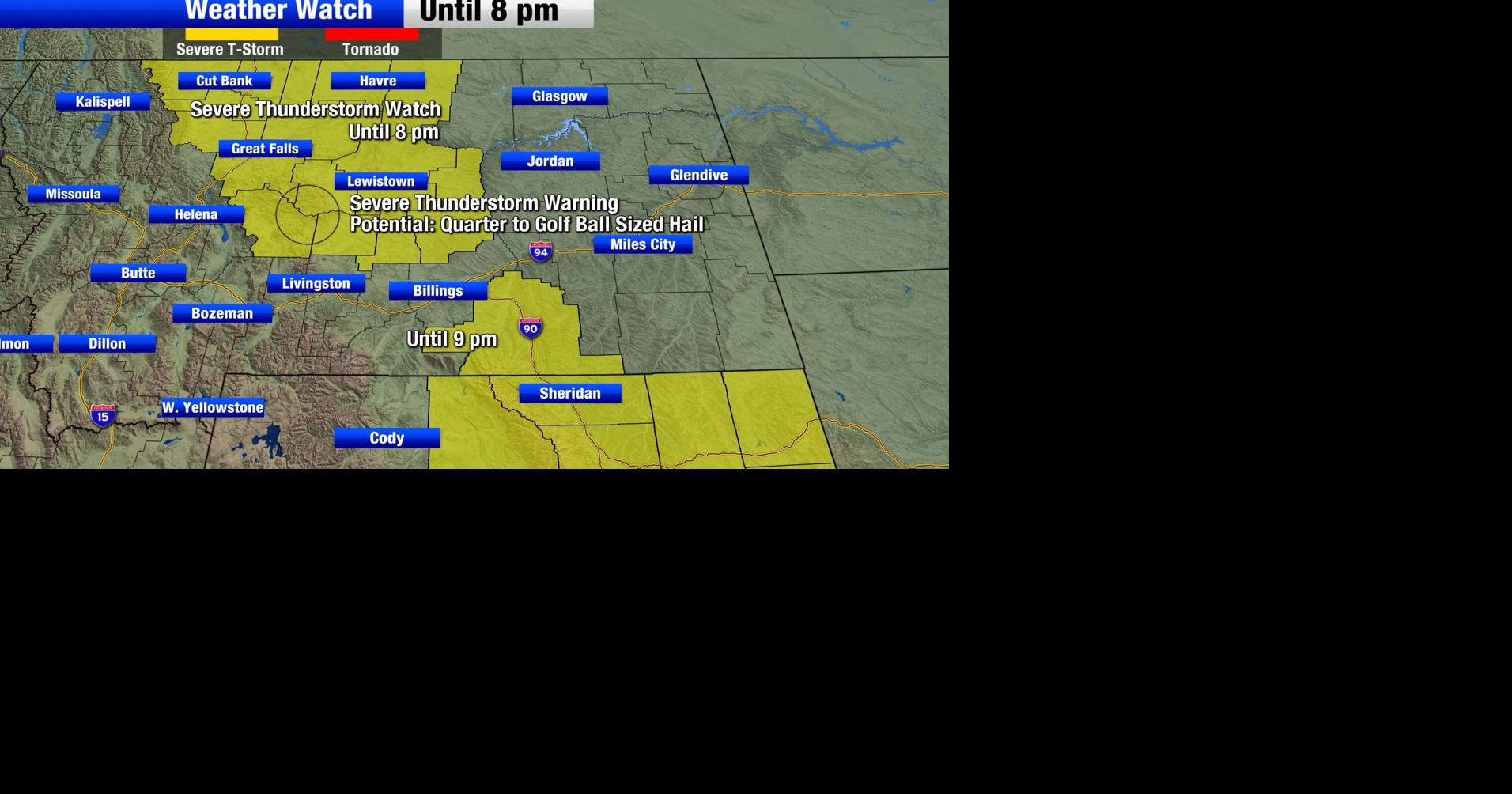 WEATHER ALERT: Severe Thunderstorm Watch in effect, hail, damaging ...