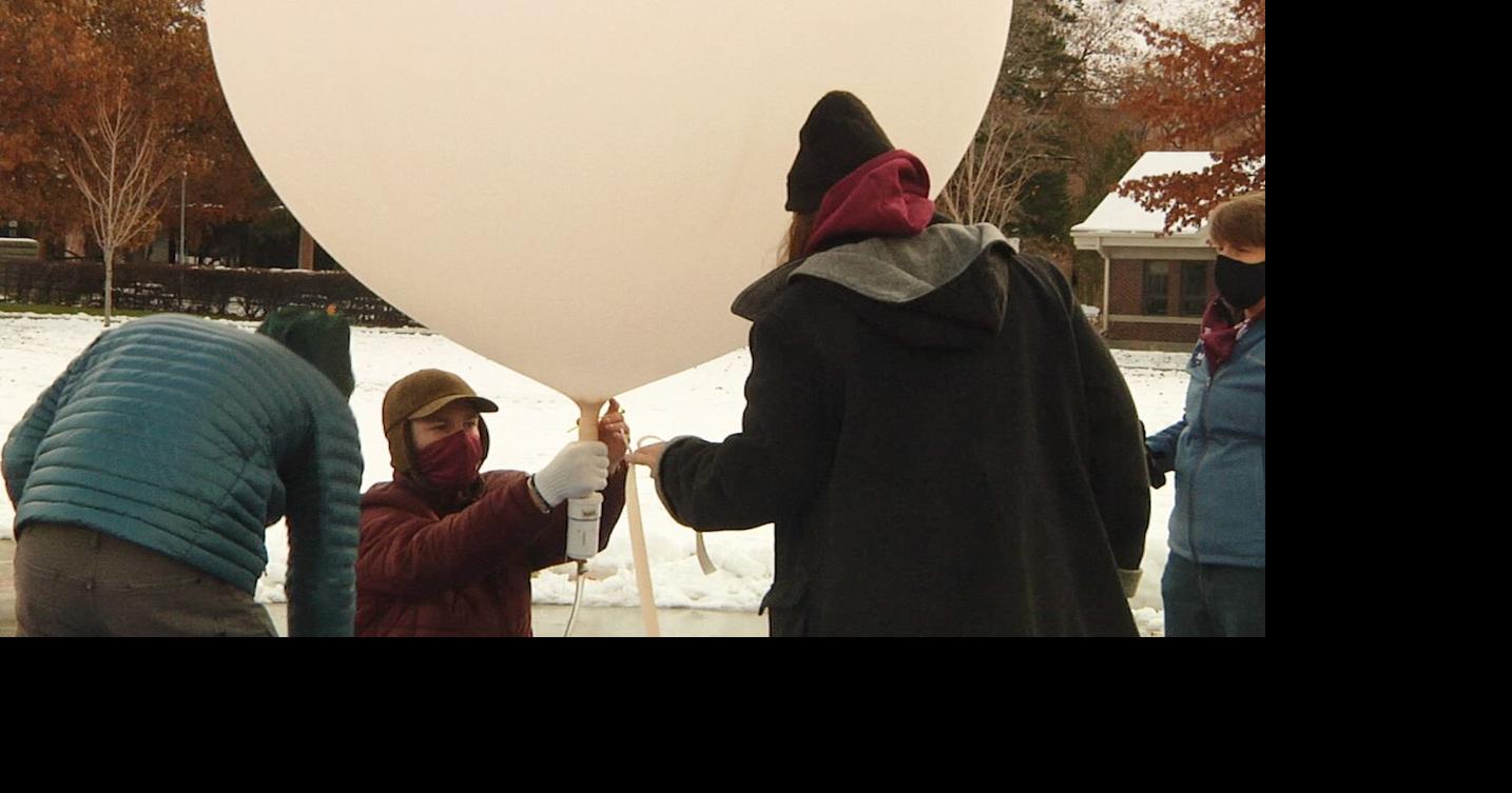 College students test launch balloon for science experiment at UM