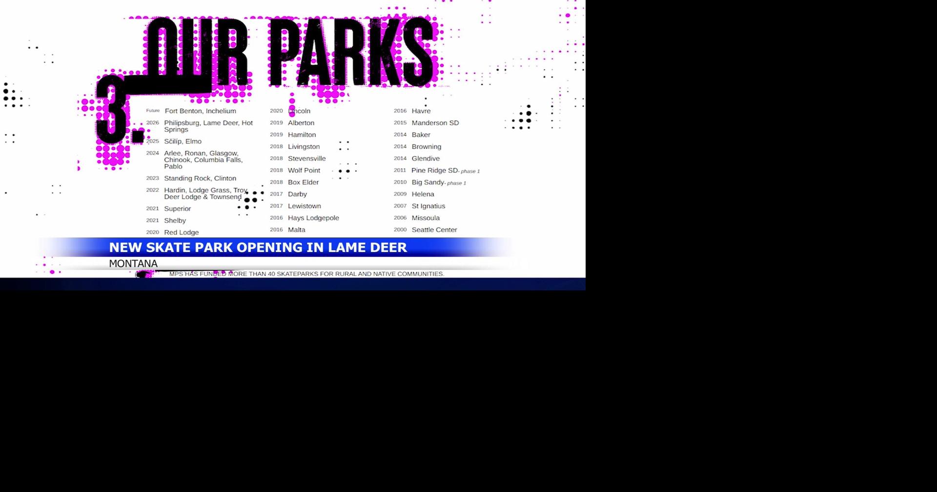 Lame Deer skate park built by Pearl Jam's Jeff Ament, Arthur M Blank Family Foundation opens Saturday Aug 27, 2026 Aug 27, 2026 Updated 7 mins ago