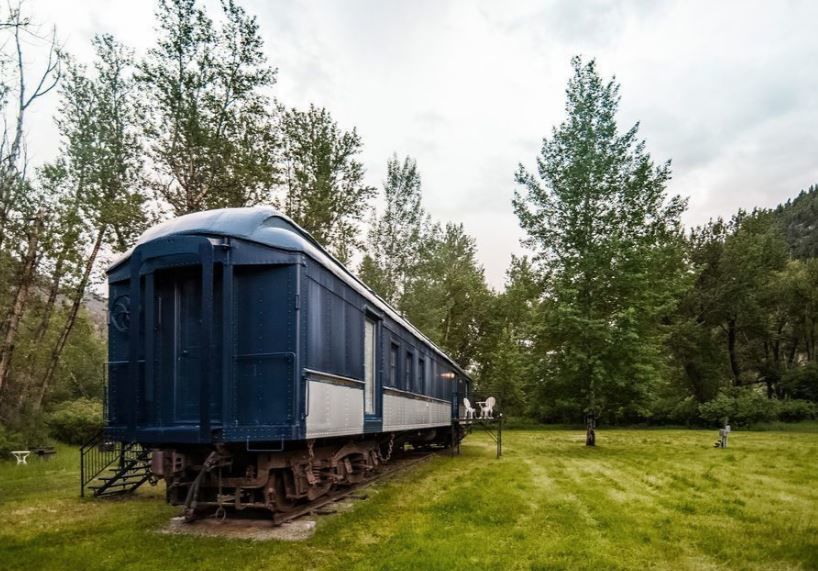 For sale Historic train car turned into a house near the Yellowstone