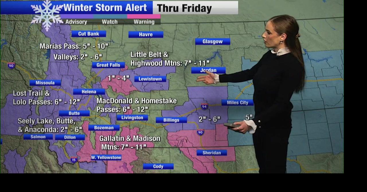 Winter weather alerts for Billings, Great Falls and Butte | Montana ...