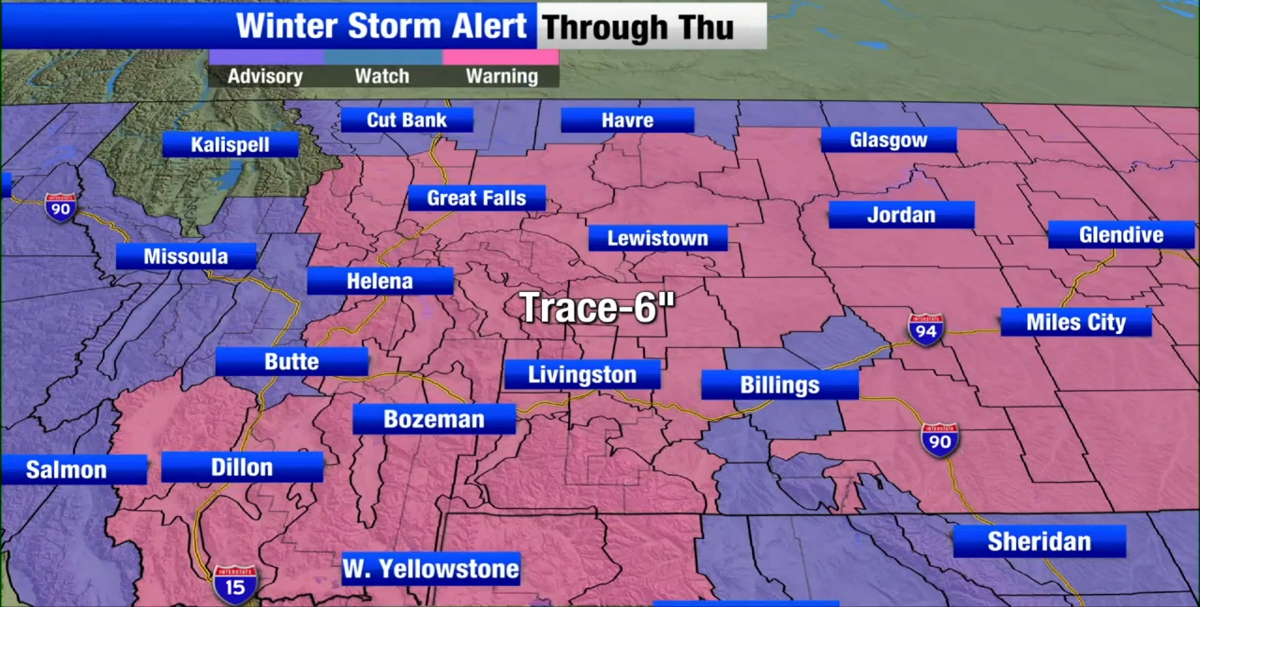 Winter storm warnings continue through Thursday Montana Local Weather