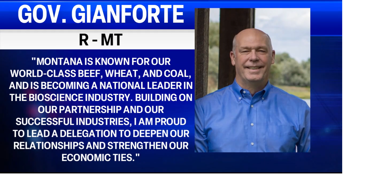 Governor Gianforte leading trade mission to South Korea and Japan