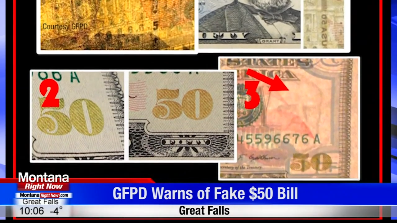 GFPD: counterfeit $50 bills are being passed in Great Falls