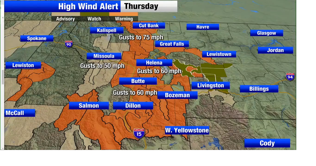 Strong winds howl across Montana through early Friday Montana Local