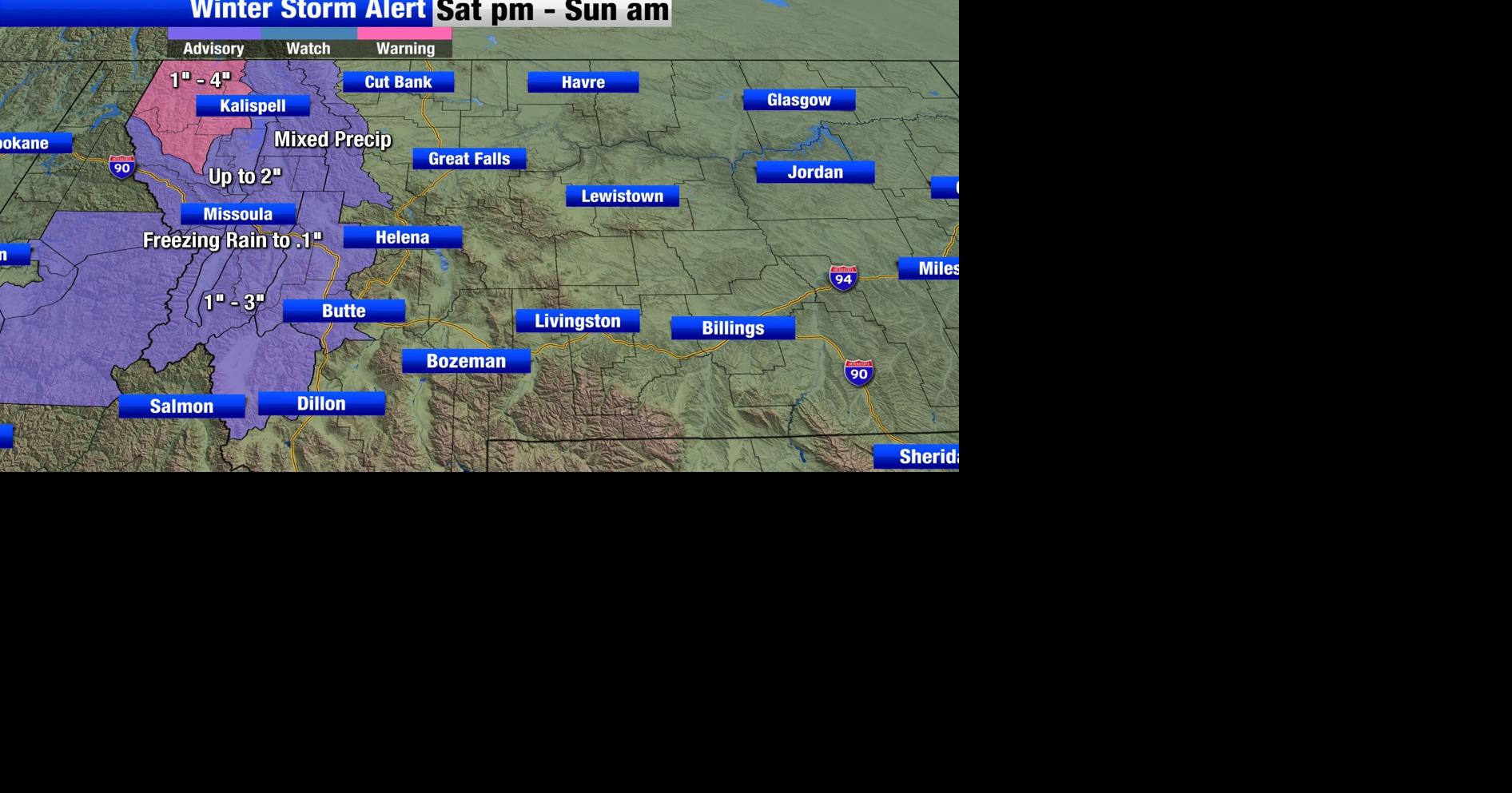 Winter Storm & High Wind Warnings in Western MT through Sunday ...