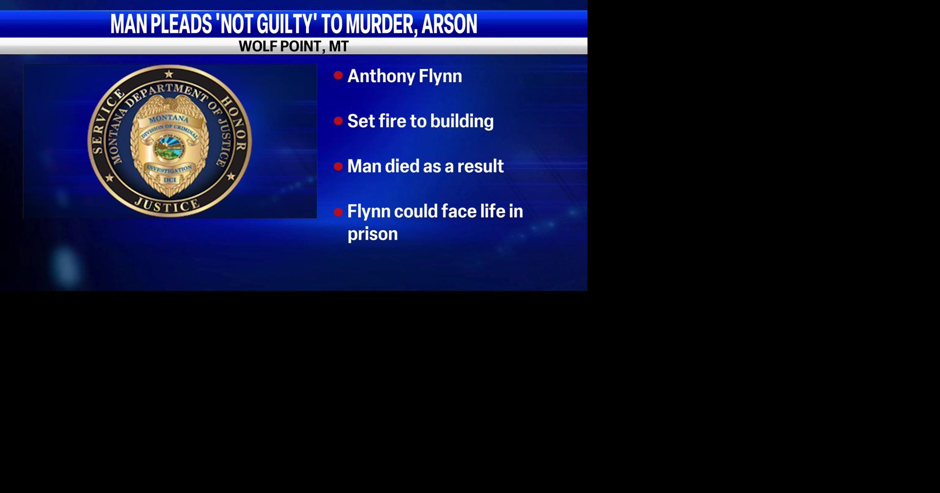 Montana man pleads not guilty to murder, arson