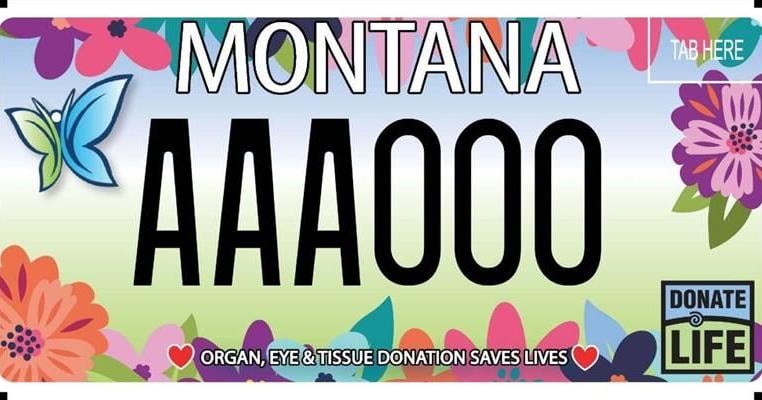 New Montana license plate design highlights importance of organ donation