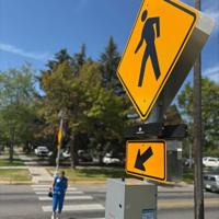 Missoula Spruce Street intersection gets flashing crosswalk for hospital staff