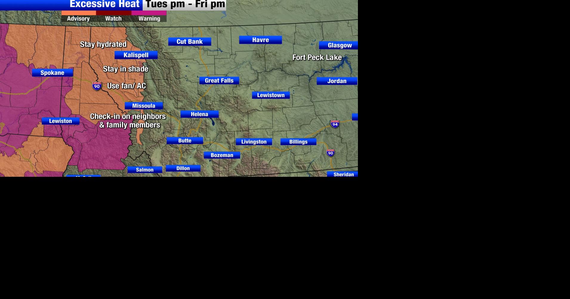Montana sees Excessive Heat Advisories this week | Montana Local ...