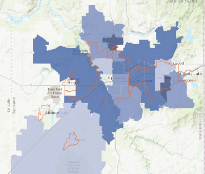 Spokane Zip Code Map Tracking Spokane's Coronavirus Cases By Zip Code | | Montanarightnow.com