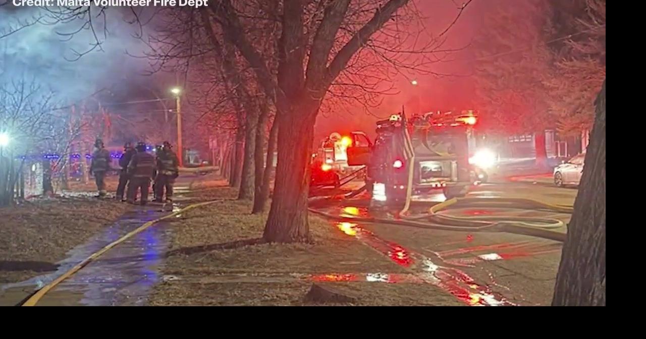 House fire still smoldering near Malta Elementary School