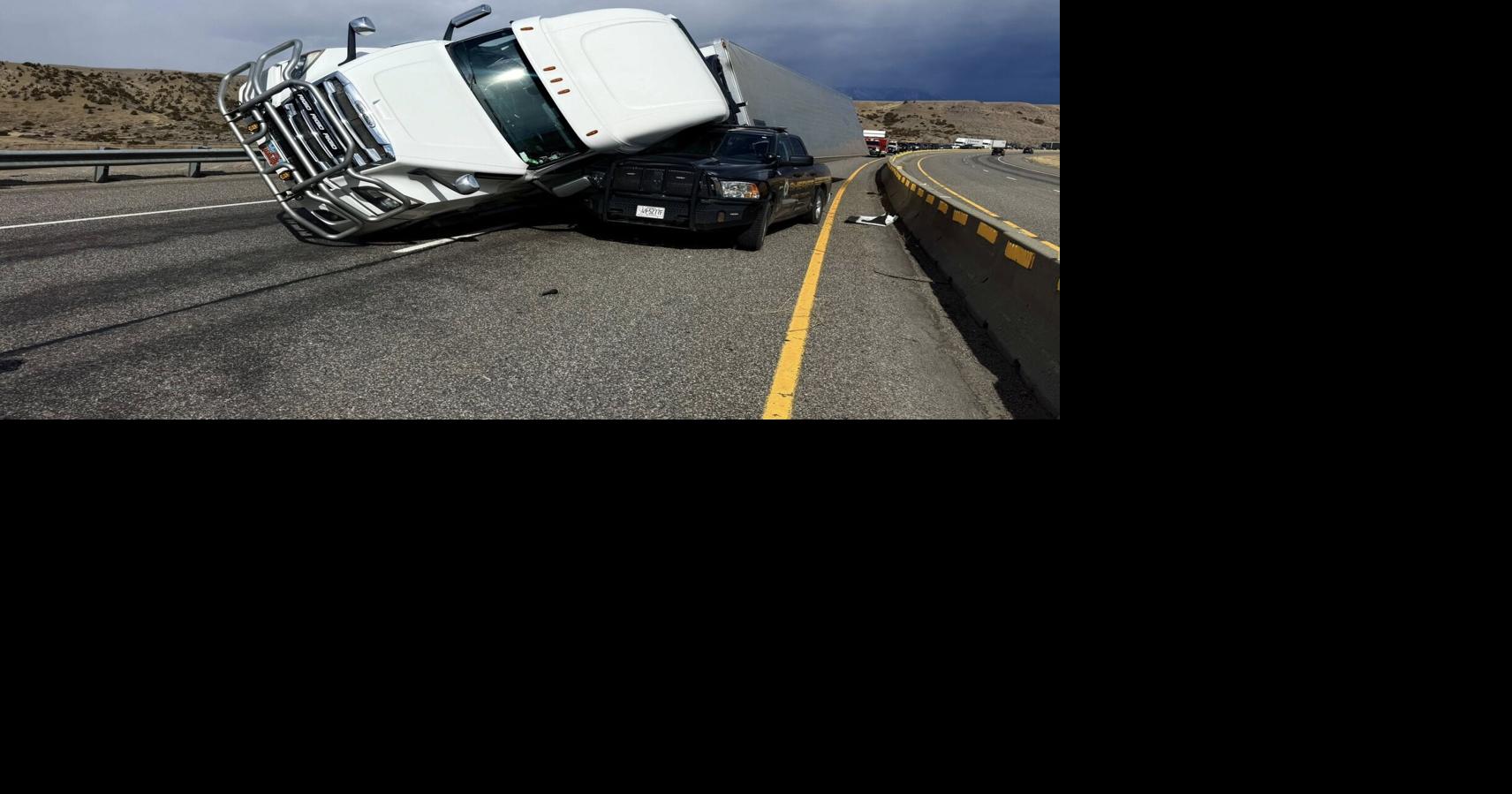 Park County deputy hit by blown over semi truck while responding to separate blown over semi truck | Bozeman News