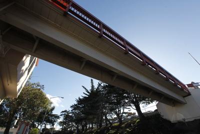 American Tin Cannery Bridge over Sloat Avenue
