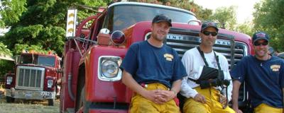 Crews wait for the Basin fire to approach.  