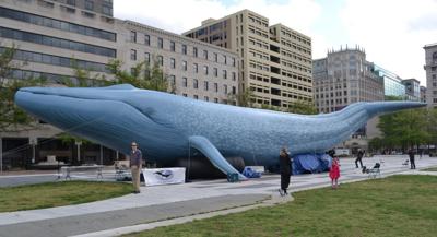 Inflatable whale