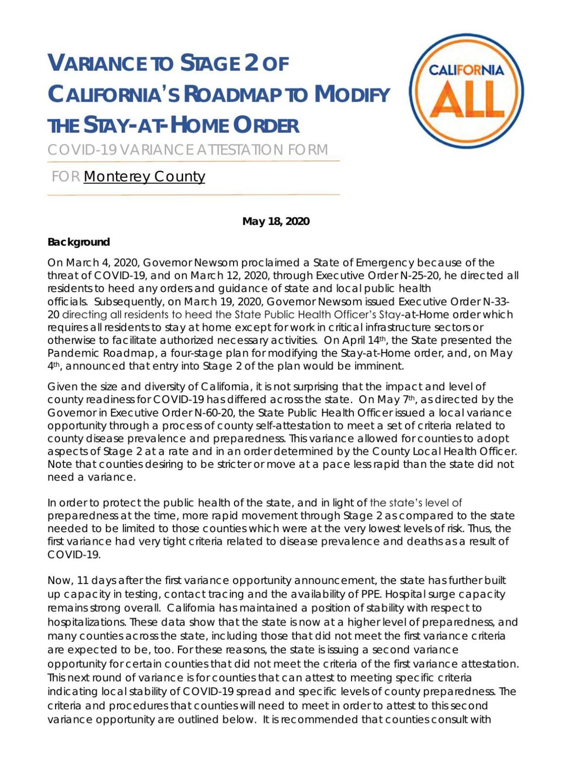 Attestation form