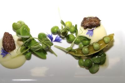 Casanova Wine Dinner peas plate Claus Georis