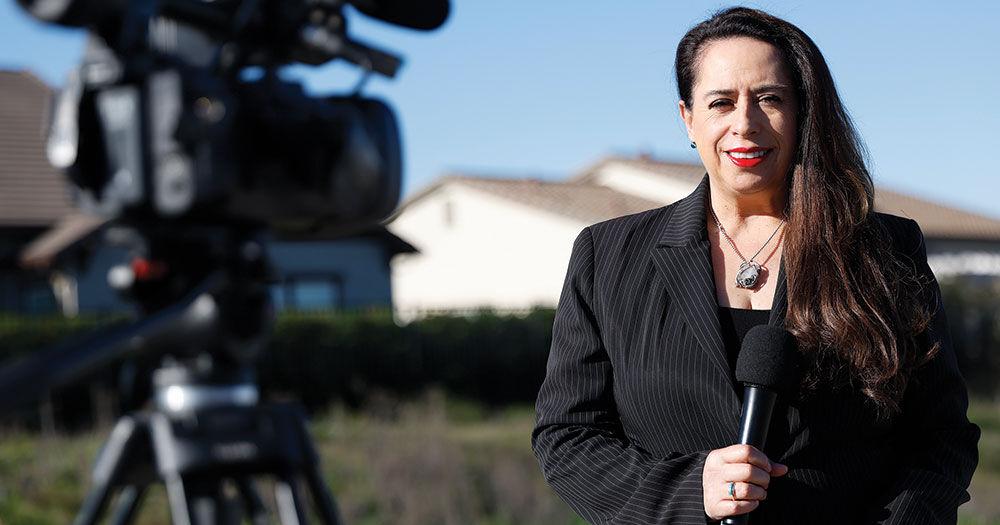 Univision reporter Adriana Frederick Sutton brings information to a Spanish-speaking audience.