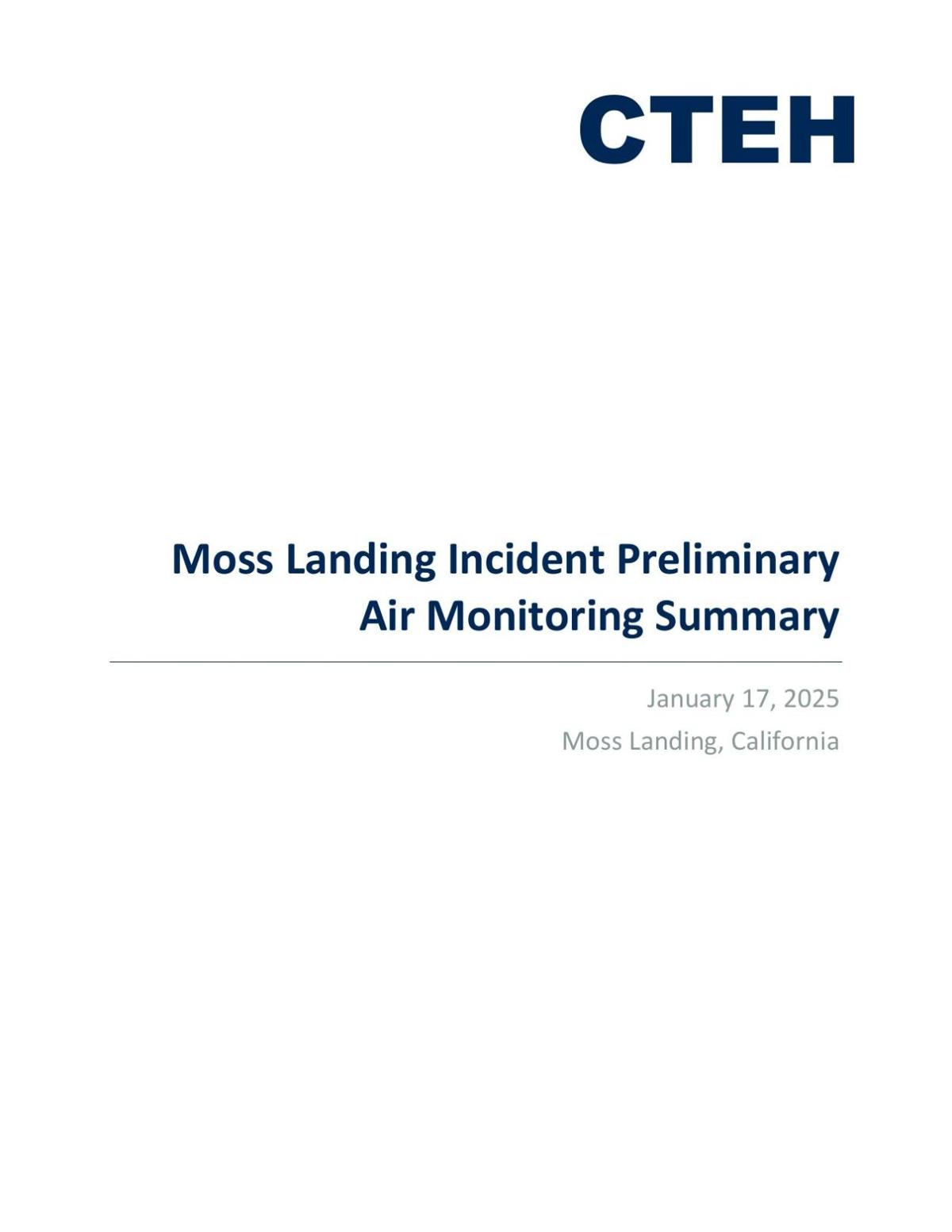 Air Monitoring Report