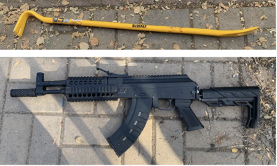 Carmel shooting weapons bb gun and crow bar