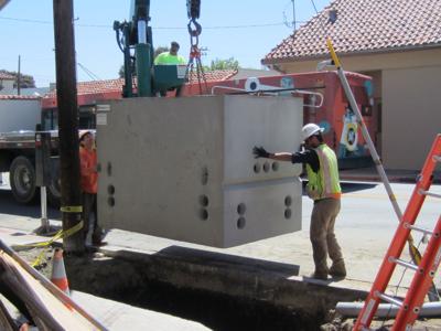 Electric trolley installation