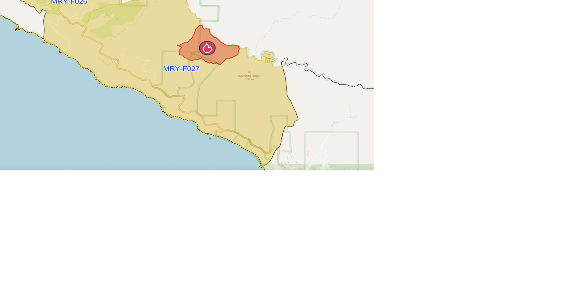 UPDATED: Evacuation warnings issued in two Big Sur zones due to Timber Fire.
