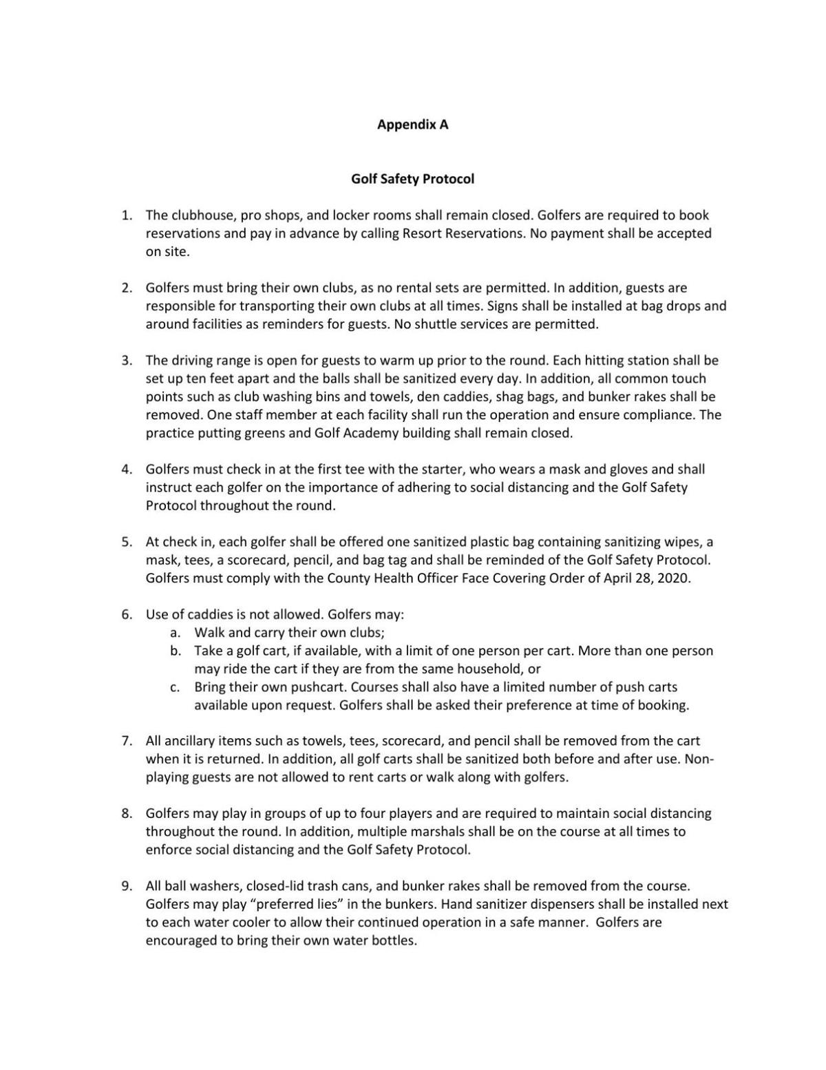 Golf SIP rules May 1